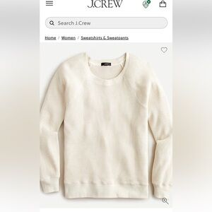 J. Crew Women's Off-White Waffle Knit Sweater